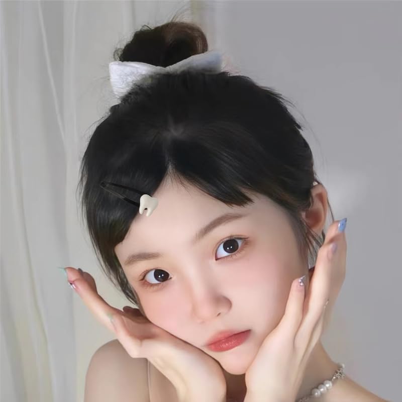 Miniatura 6 de Pinzas para el cabello en forma de dientes, góticas góticas de Halloween, accesorios para el cabello para mujeres y niñas, dientes de hueso, Y2K,