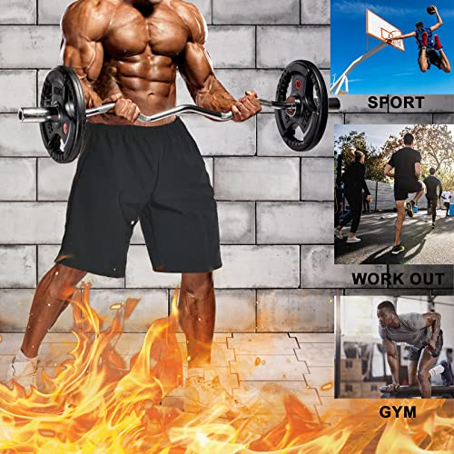 Sauna Shorts Pants For Men,Sweat Shorts Leggings For Men Weight Loss,Heat Trapping Athletic Workout Joggers For Gym Exercise,Silver-Xl #TOP4