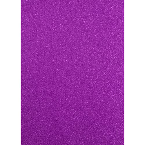 Florence Glitzerpapier zum Basteln - Lila - - Papierbasteln 5 Stück - A4 Bastelpapier mit Glitzer für Scrapbooking, Stanzen und Kartengestaltung - 250 gsm