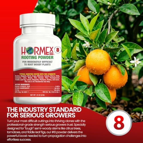 Image of Hormex Rooting Hormone Powder #8 - Fast Roots for Semi-Hardwood Cuttings