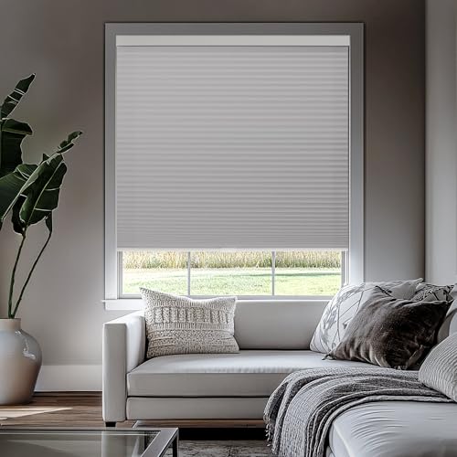 Chicology Cordless Cellular Shades, Blackout Window Blind, Evening Mist (Blackout) - 46