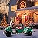 Cinnvoice 2 Pcs Christmas Golf Cart Decorations Christmas Golf Cart Seat Covers with Golf Cart Battery Operated String Lights Santa Blanket Golf Cart Accessories for Christmas Golf Cart Decorations