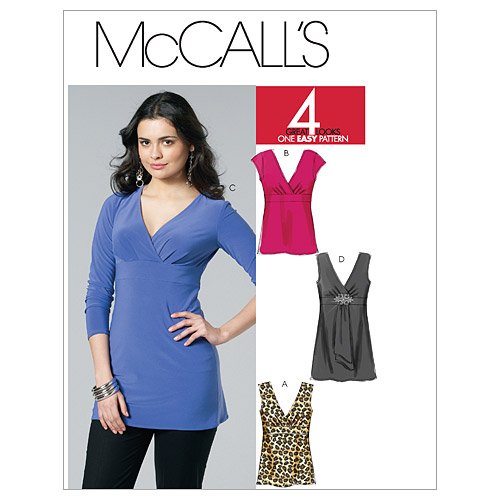 McCall's Patterns M6120 Misses' Tops and Tunics, Size EE (14-16-18-20)