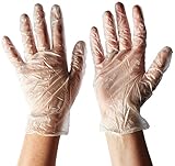 West Chester 2750 Industrial Grade Disposable Vinyl Gloves, 4 mil, Powder Free: Clear, Large, Box of 100