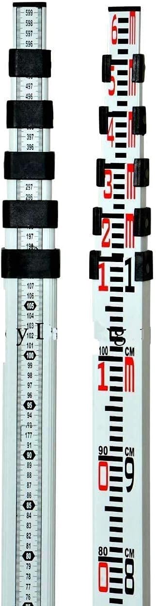 Leveling Staff - 6m 5 Sections - Light Weight – Free canvas cover for ease in storage and transportation for Auto Level (6m), A Levelling Instrument Folding Leveling Staff By Blue Globe Export