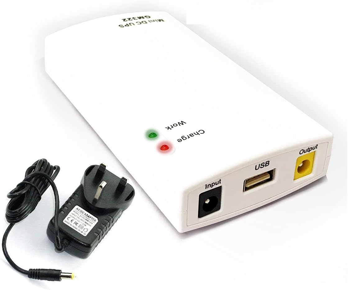 Mini UPS Uninterrupted Power Supply 7800mah 12V 2A USB 5V 1A Output Power Bank (GM312 UPS)