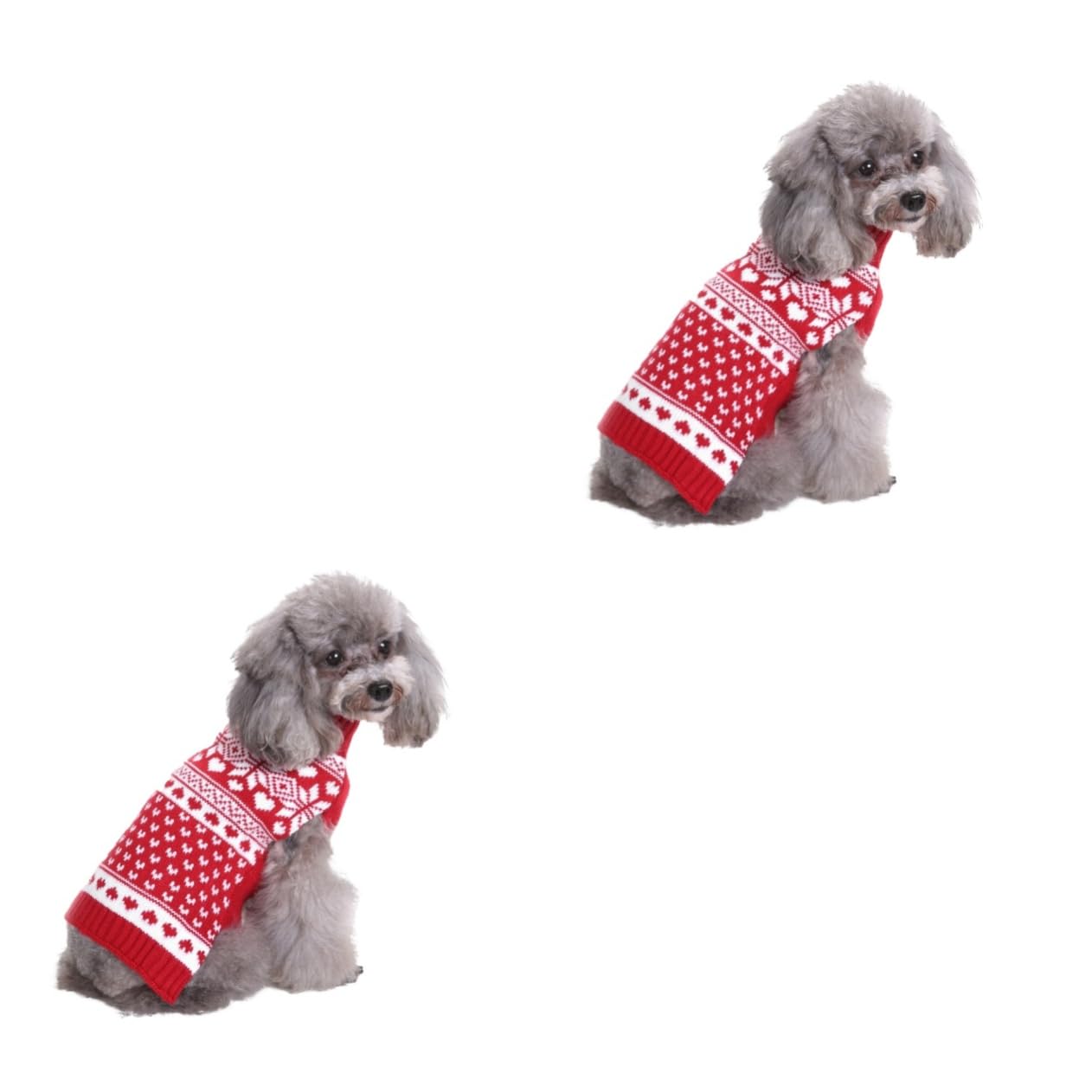 Vêtements de Noël pour animaux : pull pour chien rouge et body de fête POPETPOP