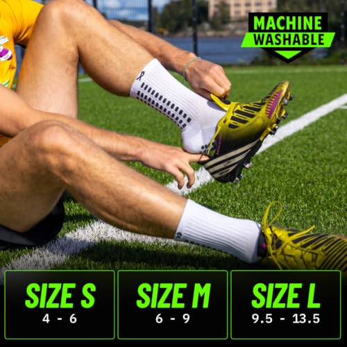 Image of Lux Dual Grip Soccer Socks for Men & Women - DualGrip Engineered for Performance & Comfort - Anti-Slip Grip Socks for Soccer