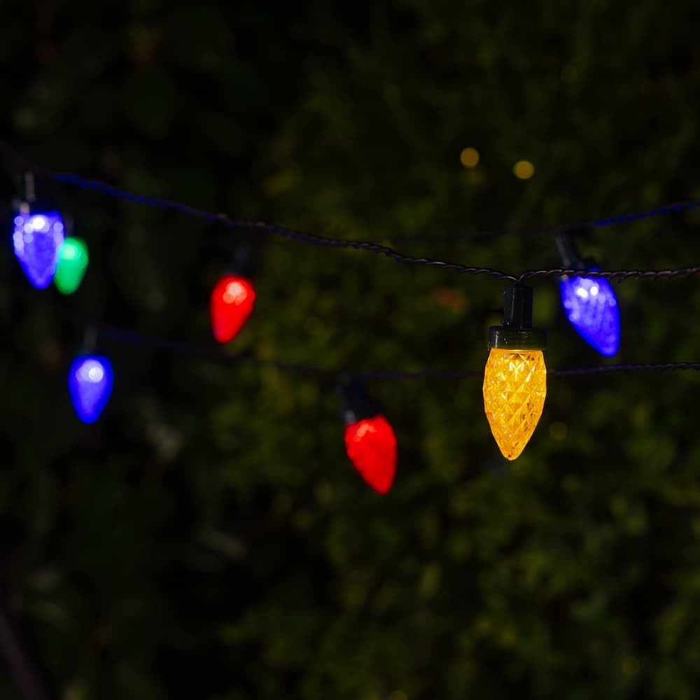 SolarCentre® Lapland Outdoor USB Solar Retro 80s Christmas Tree Lights - 30 Bulbs 10m