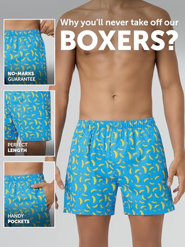 Image of XYXX Men's Remix Regular Fit Cotton Printed Boxer with Dual Pocket & No Marks Waistband (Pack of 2)