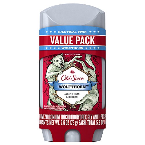Old Spice Wild Collection Invisible Solid Anti-Perspirant and Deodorant, Wolfthorn Scent - 2.6 Oz Ea, 2 Count