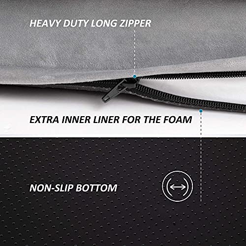 Jema Orthopedic Dog Bed,Washable Xl Dog Bed For Large Medium Dogs,Memory Foam Dog Bed With Removable Velvet Flannel Cover, Egg Foam Dog Crate Bed,Big Dog Sofa Bed Mat #TOP6