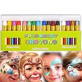 Painting Face kit Crayons, Muscccm 16 Colors Non-Toxic Makeup Face Paint Sticks Body Tattoo Crayons Kit for Kids, Children, Toddlers, Party, Cosplay