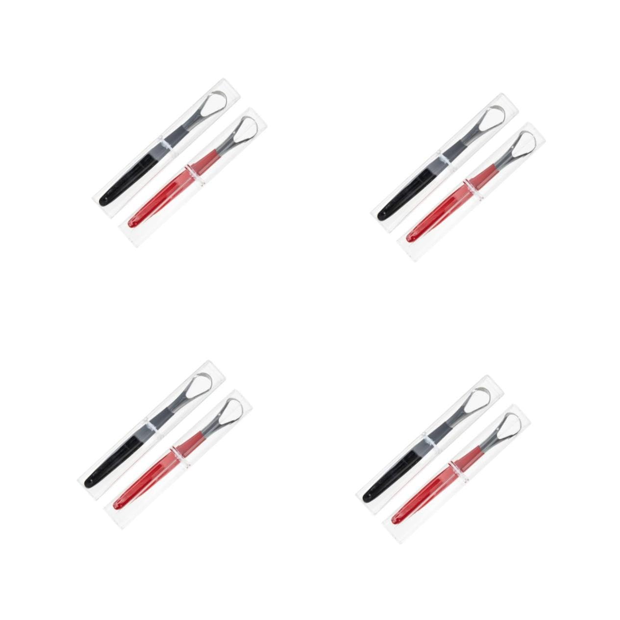 SHERCHPRY 4 Set Pulisci-lingua Prodotto Orale Adulti Raschietto Strumenti Per La Pulizia Della Lingua Puliscilingua Domestici Pulisci Lingua in Acciaio Inossidabile Pp 2 Pezzi * 4