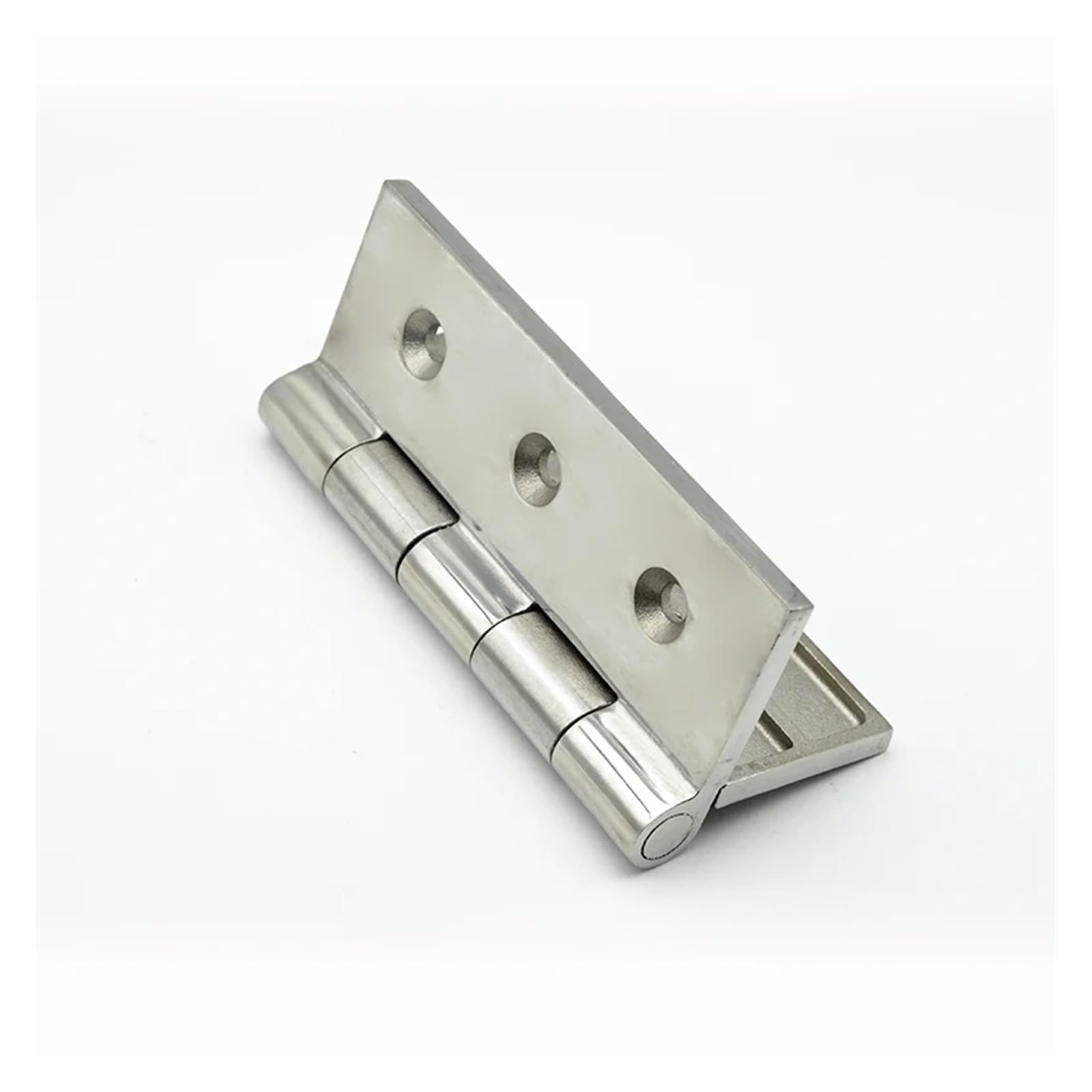 1 Stück verdicktes Flachscharnier aus Edelstahl 304, Flachscharnier for elektrische Schranktüren, Klappscharnier mit Lastaufnahmemittel CL064(Step Holes)