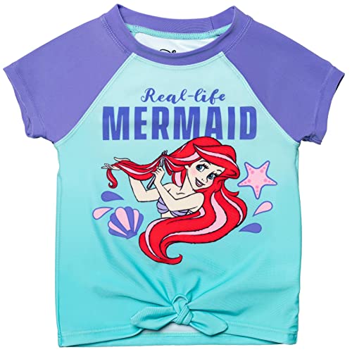 Disney 7052816LM-2T Princess Ariel Toddler Girls One Piece Bathing Suit Bikini Top Rash Guard Swim Skirt Modest Swimsuit And Bottom 2T thumb #1