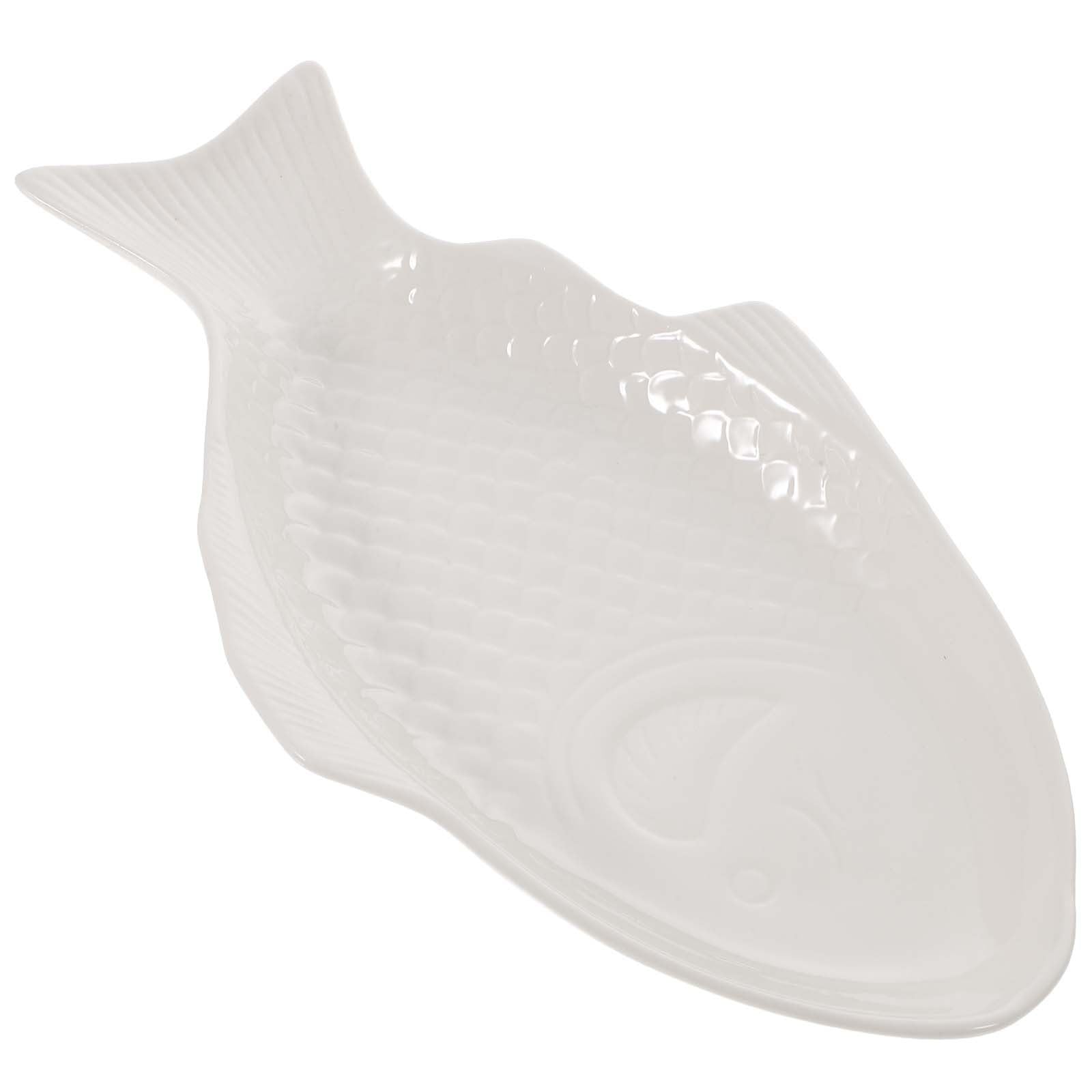 Amazon.com | Hemoton Ceramic Fish Shaped Plate 11X5.7 Inch