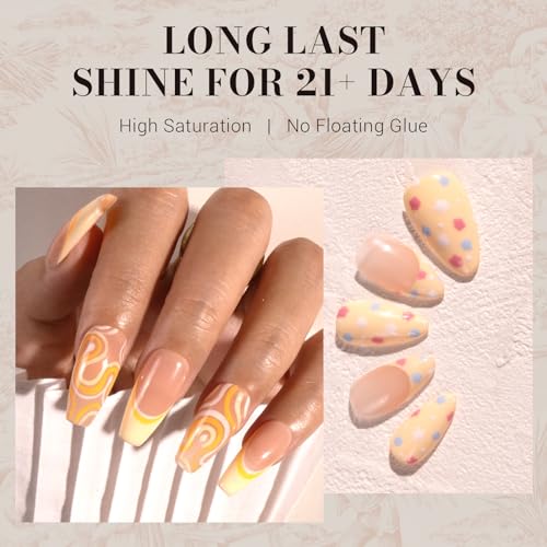 Image of MelodySusie 15ML Milky Yellow Gel Nail Polish,Macaron Color Nails Soak Off UV LED Creamy Yellow Gel Polish Gift for Women Nail Art Manicure Salon DIY Nail Design Decoration at Home-310-A2901
