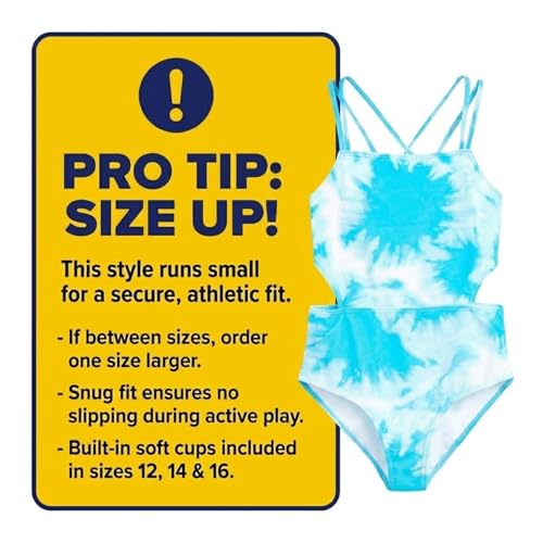 Image of Kanu Surf Girls' Beach Girl Sport Cut-Out One Piece Swimsuit
