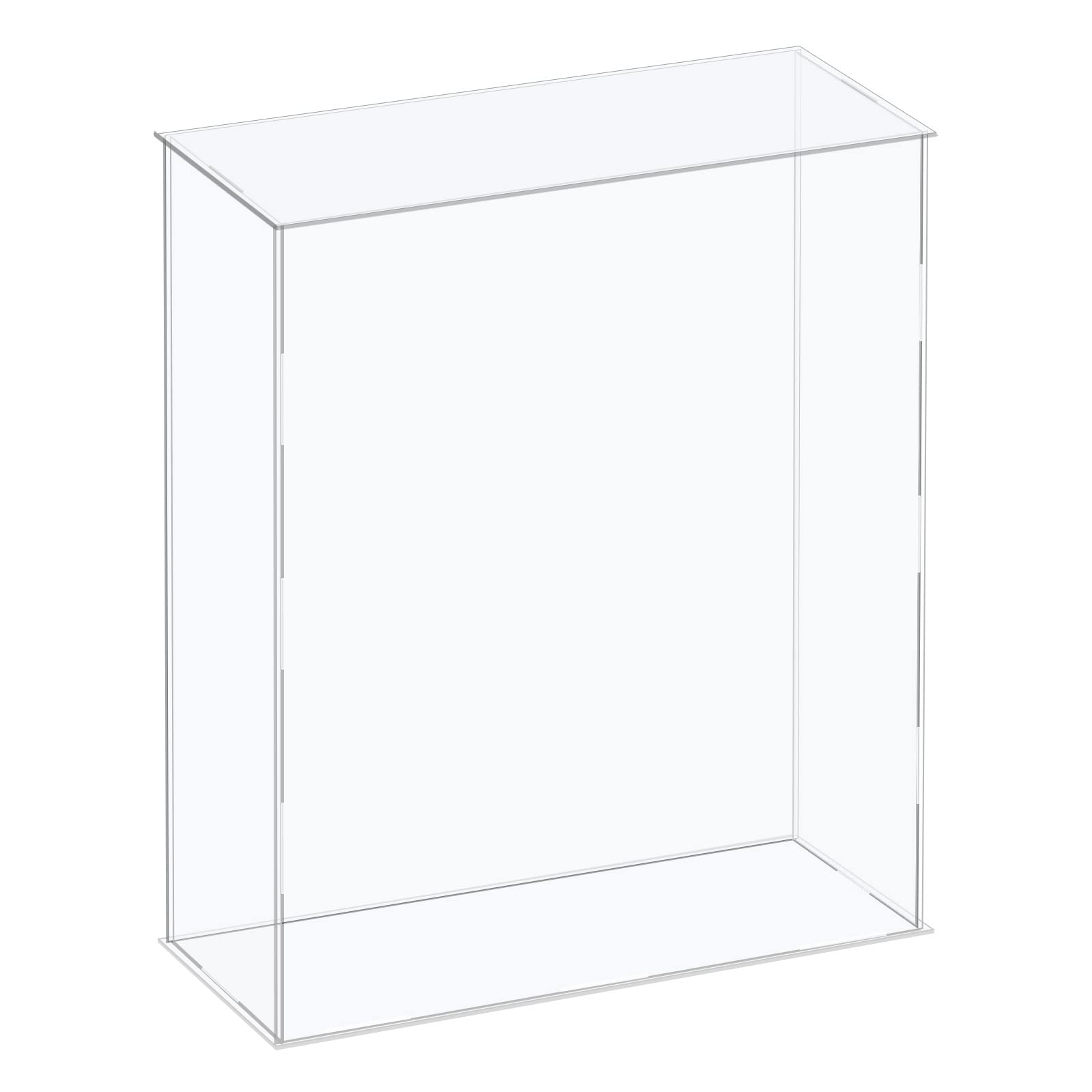 MECCANIXITY Acrylic Display Case Plastic Box Cube Storage Box Clear Assemble Showcase 10.2x4.3x14.1 Inch for Collectibles