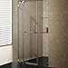 VIGO Adjustable 48 - 54 in. W x 71.25 in. H Frameless Pivot Rectangle Shower Door with Clear Tempered Glass and St. Steel Hardware in Bronze Finish with Reversible Handle - VG6042RBCL54