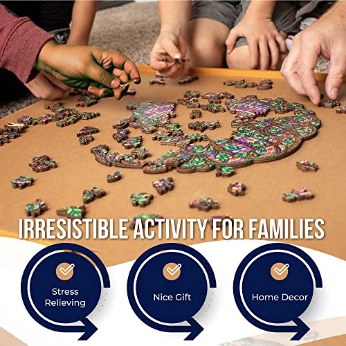Zenchalet Tree Of Life 500 Piece Wooden Jigsaw Puzzle For Adults - Uniquely Shaped Pieces With Durable Construction - Perfect For Birthday Gifts, Game Nights And Camping #TOP5