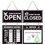 Horario De Apertura - PVC 56x24,8 Cm (1 Unidad) Para Colgar Doble Cara | Horario De Abierto, Escaparate De Escaparazón, Información De Cliente En Tiempo Oportuno Para Restaurantes