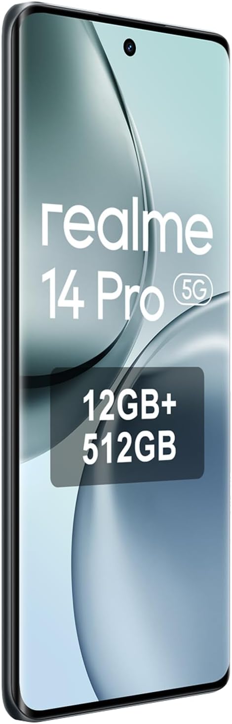 realme 14 Pro Dual-SIM 512GB ROM + 12GB RAM (GSM Only | No CDMA) Factory Unlocked 5G Smartphone (Suede Grey) - International Version