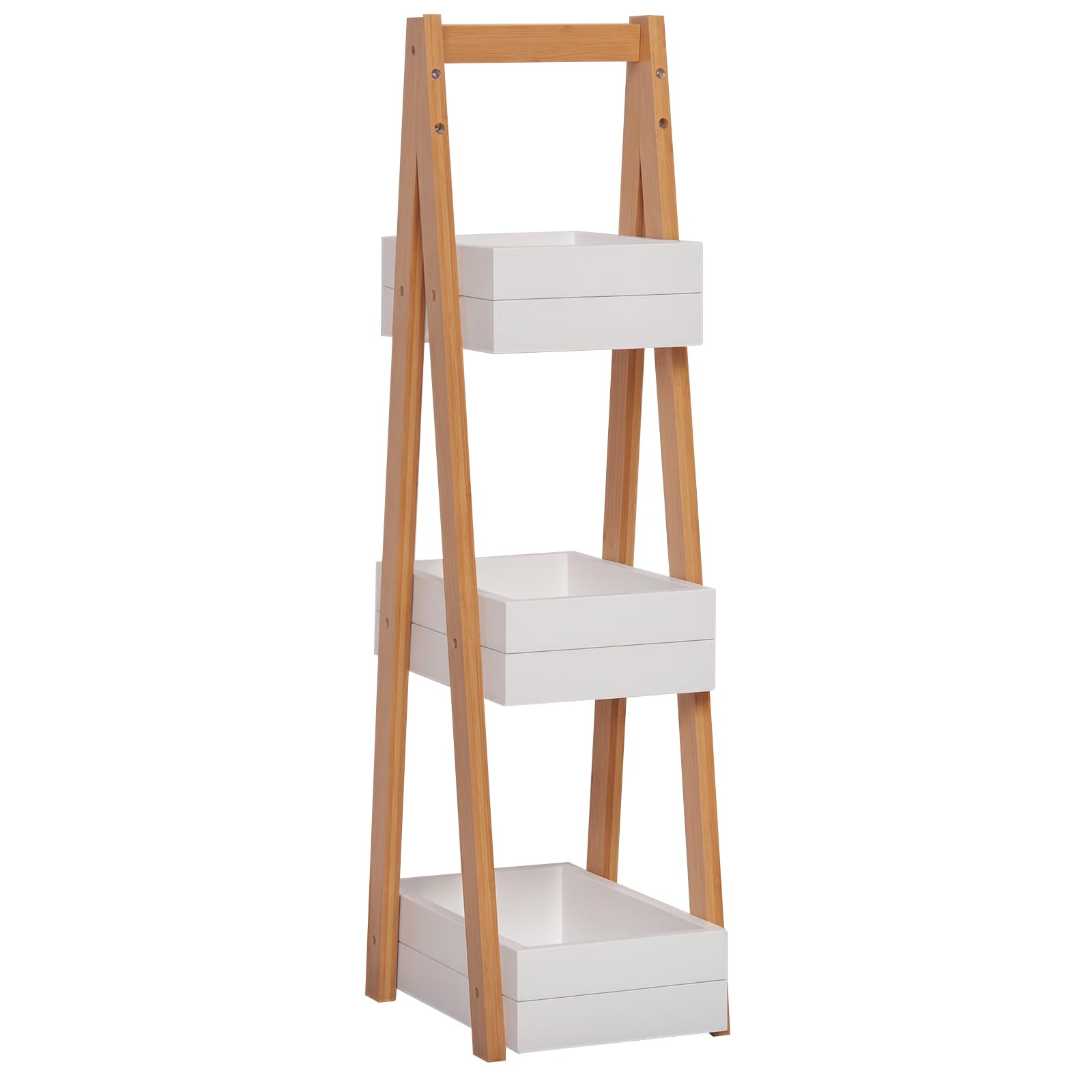 HOMCOM 3 Tier Bathroom Shower Caddy Freestanding Rack Storage Unit Shelf