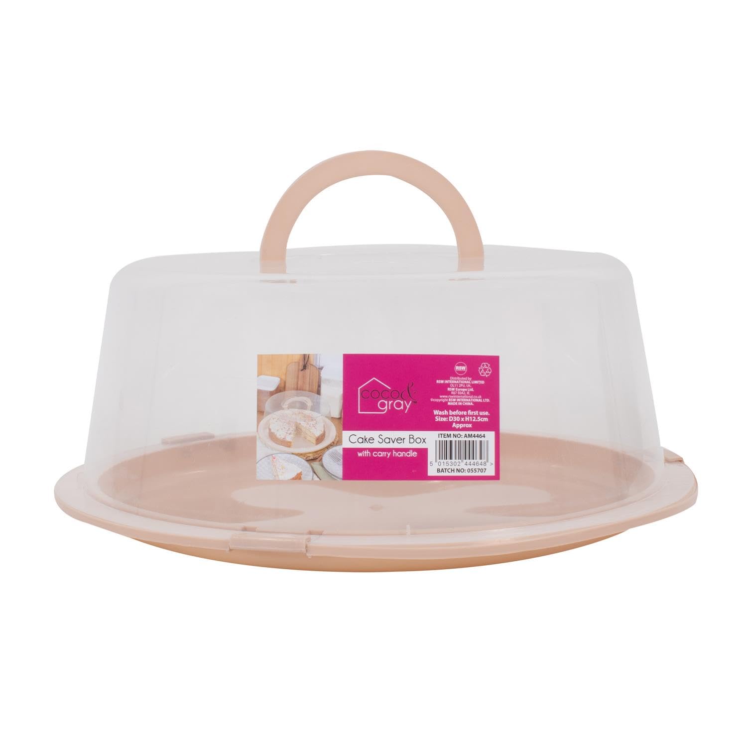 Yöl Cream Cake Saver Storage Box Clip On Lid Carry Handle Round Portable Container