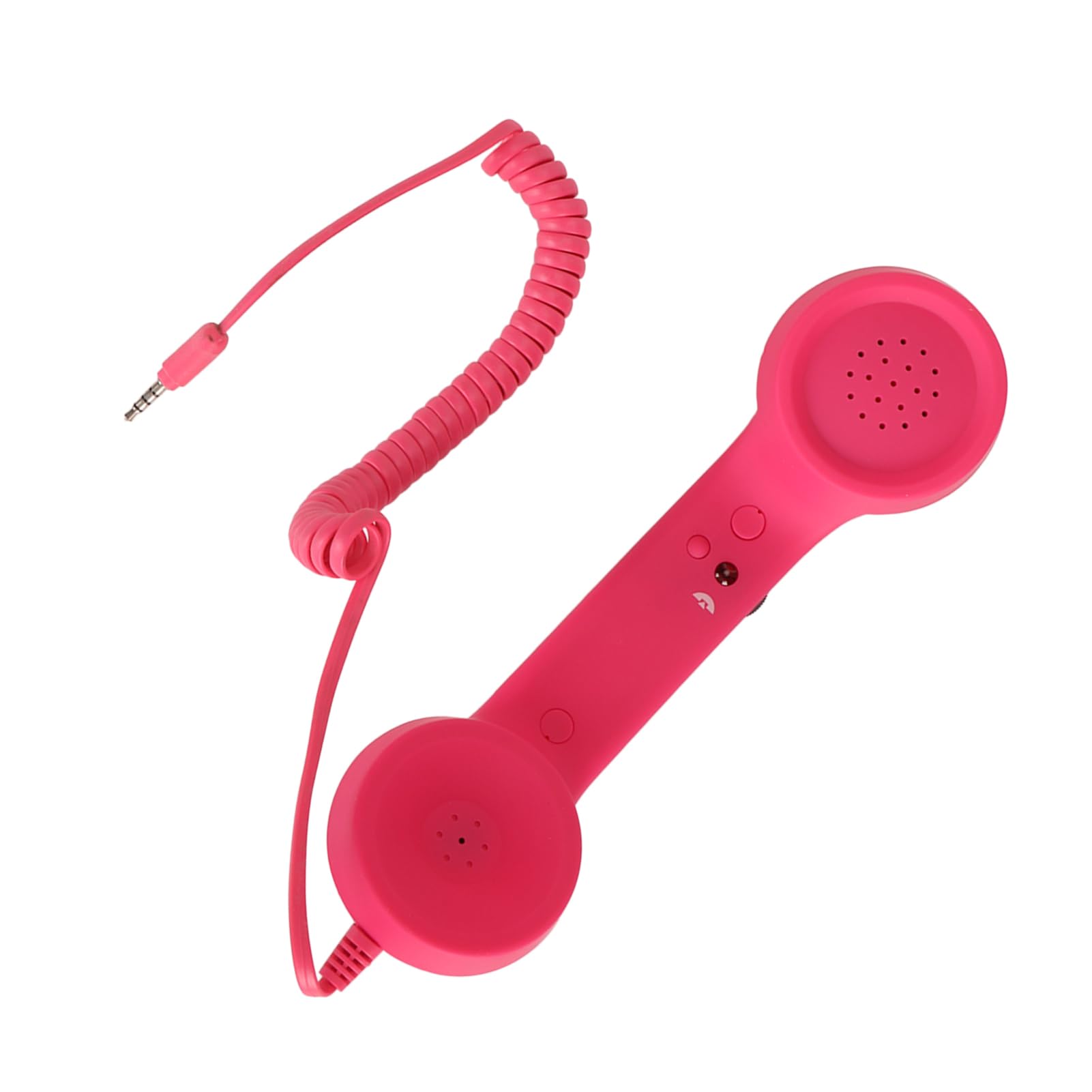 Auricular de Teléfono Retro de 3,5 Mm, Receptor de Teléfono Celular a Prueba de Radiación, Micrófono, Altavoz, Auricular de Teléfono Vintage para Teléfono Celular, Teléfono (Pinks)