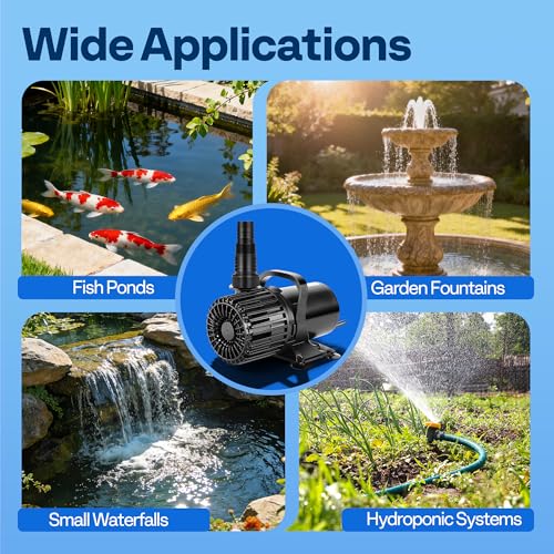 image for VIVOHOME Electric 220W 4500GPH Submersible Water Pump for Koi Pond Poo