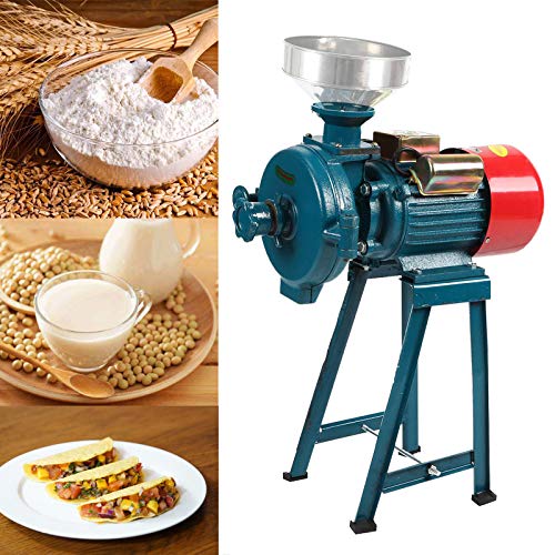 BEAMNOVA 2200W Grain Mill Molino de Maiz Electric Dry Wet Food Grinder for Tacos Corn Flour Rice Nut Commercial Industrial Grinding Machine (Dark Green)