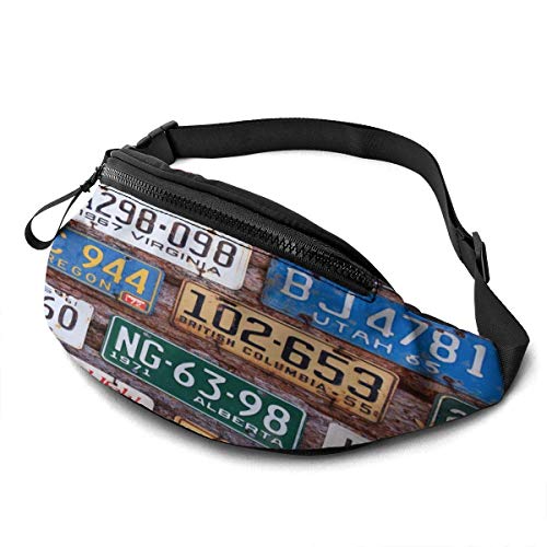 Jard-T Riñonera impermeable Riñonera Bolsa Correr Cinturón Antiguo Placas Museo En Ladrillos Corredor Riñonera Correa Correr
