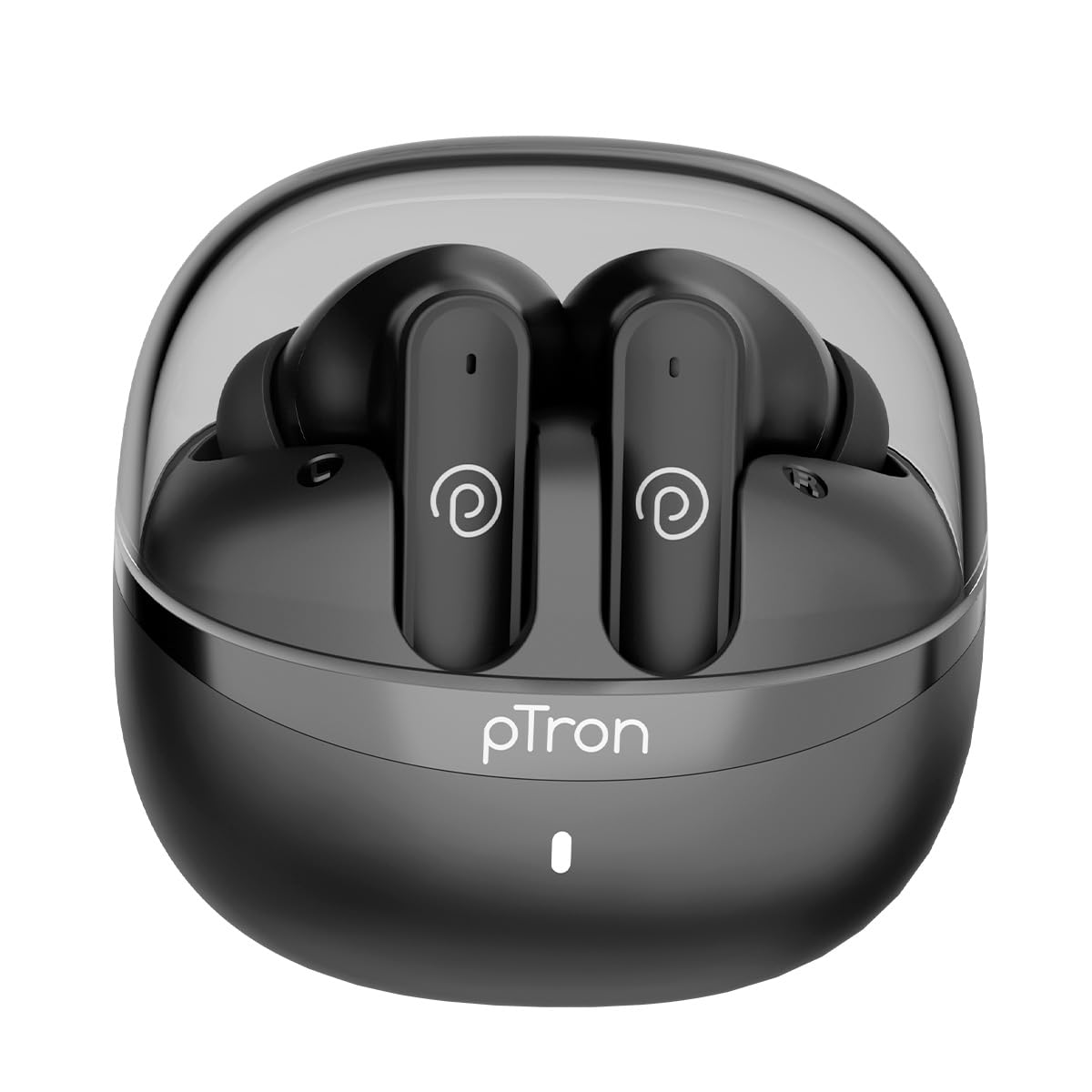 pTron Bassbuds Indie In-Ear TWS Earbuds w/ 10mm Drivers, 45Hrs Playtime, Dual HD Mic & AI-ENC Calls, Custom EQ, Mobile App, Bluetooth V5.4 Earphones, Voice Assistant, Type C Charging & IPX5(Jet Black)-picture-30