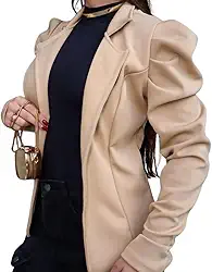 Blazer Feminino Crepe de Malha Blaser Social Elegante Max