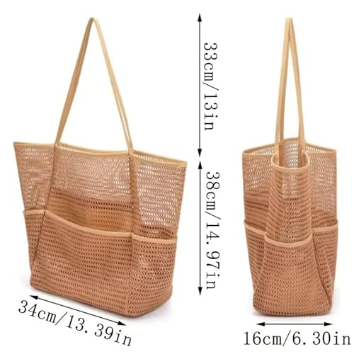 Image of Extra Large Mesh Beach Tote Bag, Waterproof Sandproof Handbag