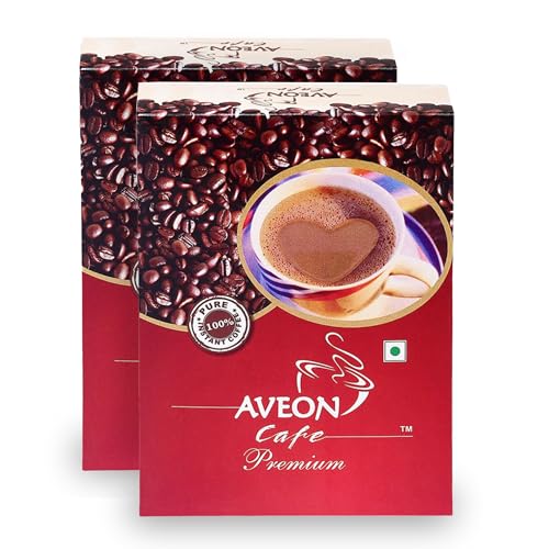 Image of Aveon Cafe Premium Instant Coffee - 200g (Pack of 2) | Finely Crafted Agglomerated Coffee Blend | 100% Arabica & Robusta | Rich Aroma & Smooth Flavor | Instant Coffee Delight