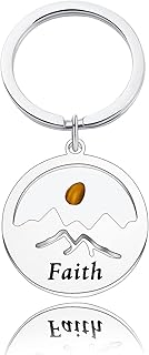 Christian Jewelry Mountain Mustard Seed Jewelry Christian Gift Religious Inspirational Jewelry Mustard Seed Keychain