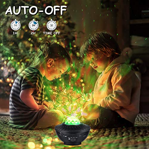 Star Projector Night Light , AIRIVO Ocean Wave Nebula Starry Projector, Galaxy Projector for Bedroom/Home Theatre/Party Bluetooth Adults Kids with Music Speaker, Voice & Remote Control - Thumbnail 6