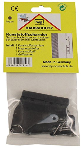 Preisvergleich Produktbild Kunststoffscharnier, Wip,Insektenschutzfenster, braun