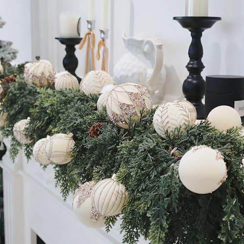 Image of 20PCS Velvet Ornaments for Christmas Tree, 2.36IN Flocked Ornaments Balls