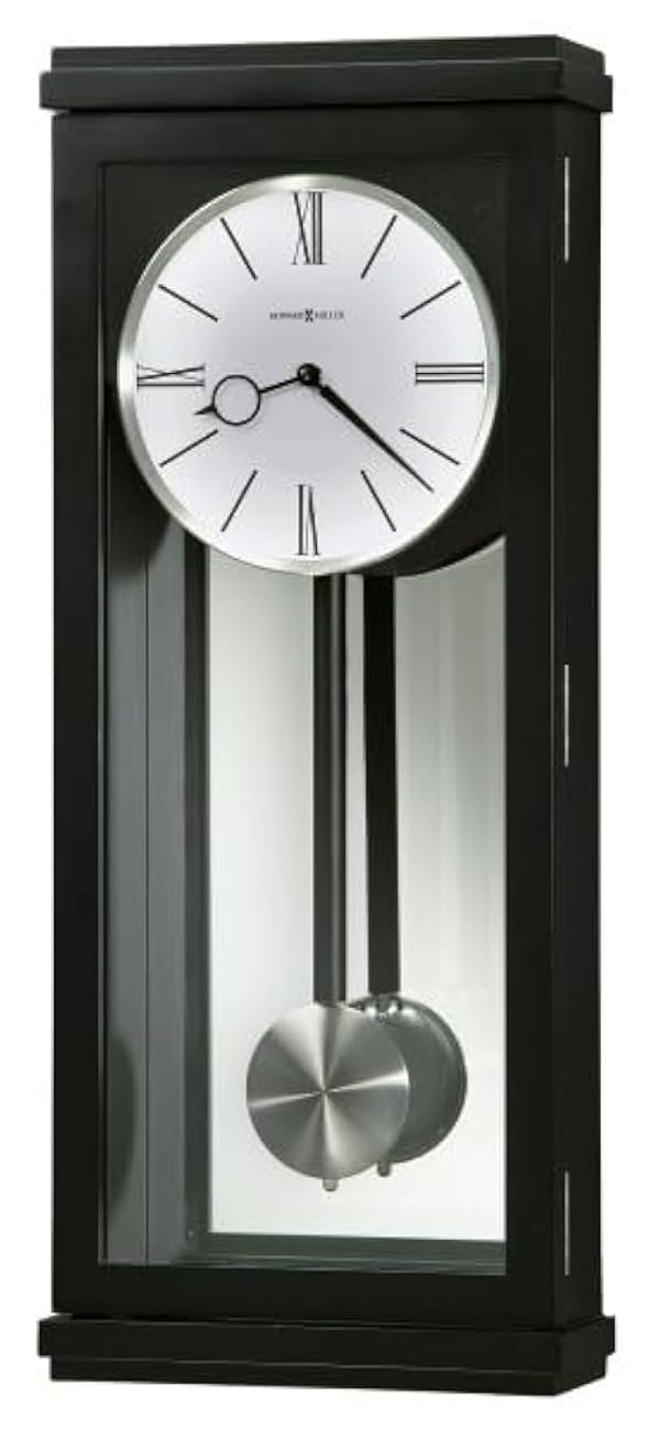Howard Miller KimBoon Wall Clock II 549-500 – Black Satin with Quartz, Triple-Chime Movement by Howard Miller - Used condition - US$231.25