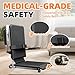 Upgrade Steel Electric Lift Chair with Advanced Wheels and PU Cushion, Floor Lift for Elderly, Support Up to 400 LBS, Safety Seat Belts and Handrails, Suitable for Home or Care Facilities Use, Black