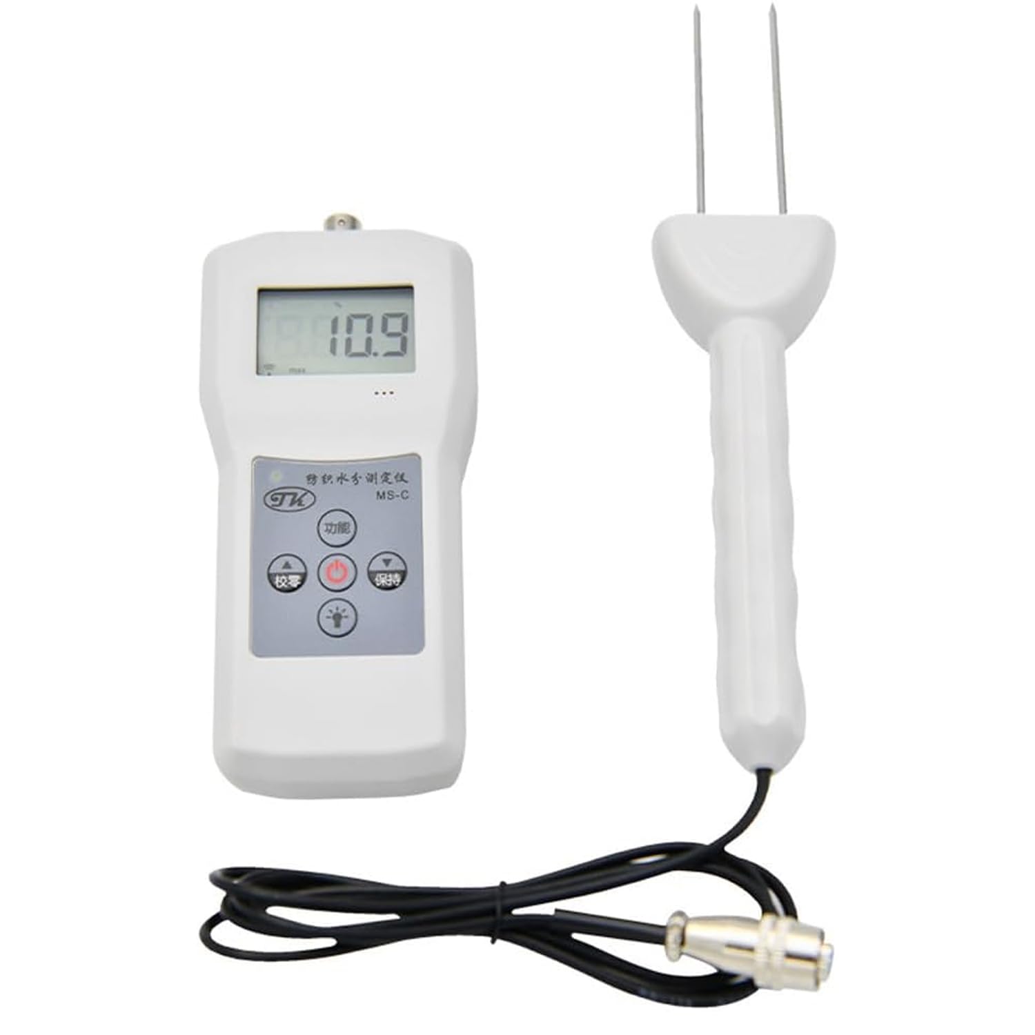 Medidor De Humedad Para Algodón, Medidor De Humedad Textil, Rango De Medición 4~90%, Precisión: ±0,5%, Compacto Y Ligero, Con Pantalla Lcd Retroiluminada, Para Algodón, Husos De Hilo, Textiles De