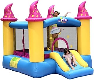 Inflatable Bounce House Bouncy Castle Indoor,Bouncy Castle for Kids Slide Water Slide Climbing Slide Jumping Trampoline Bouncer House Play