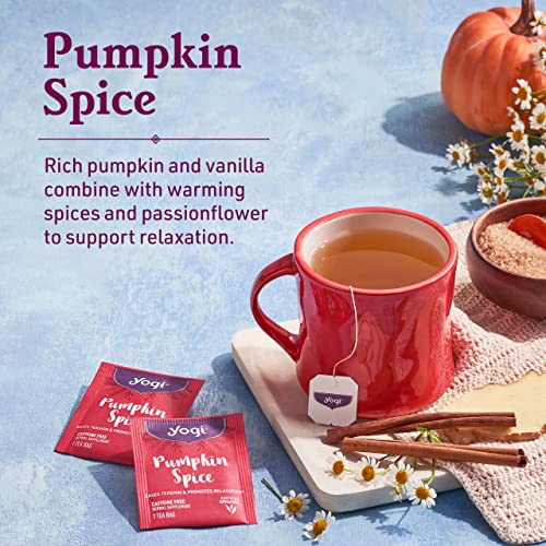 Yogi Tea Pumpkin Spice Tea - 16 Tea Bags per Pack (4 Packs) - Limited Edition Organic Pumpkin Spice Tea Bags - Perfect for the Holidays - Includes Cinnamon Bark, Cardamom Pod, Nutmeg Kernel & More - Image 5