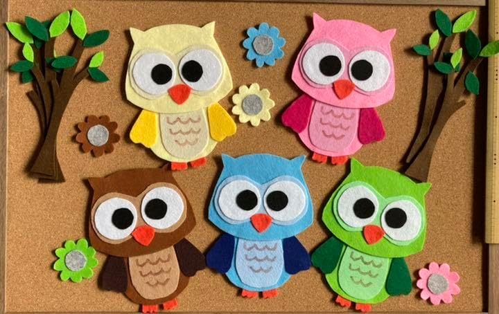 フクロウ 壁面飾り 壁面飾り☆保育壁面☆施設壁面☆秋☆ふくろうの