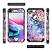 Casetego for iPhone 8 Plus Case,iPhone 7 Plus Case,Floral Three Layer Heavy Duty Hybrid Sturdy Shockproof Protective Cover Case for Apple iPhone 8 Plus/7 Plus,Purple Mandala