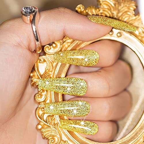 Esmalte en gel con brillo dorado RARJSM 15ml miniatura 3